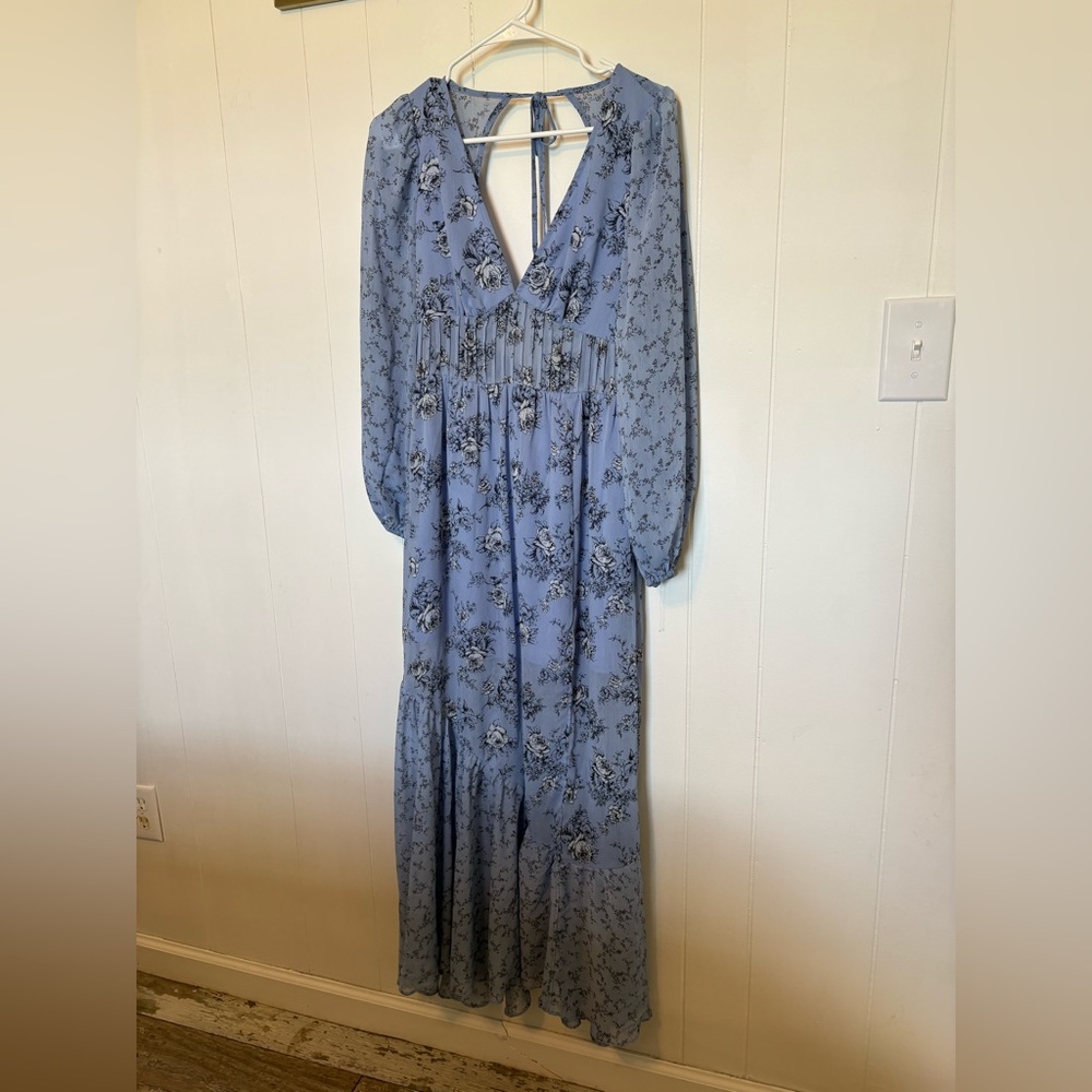 Forever 21 Light Blue Floral Maxi Dress - Picture 2 of 4